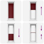 vidaXL Store plissé rouge bordeaux 40x150 cm largeur du tissu 39 4 cm