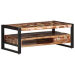 vidaXL Table basse multicolore 90x50x36 cm bois de récupération massif