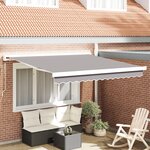 vidaXL Store rétractable manuel gris clair 300x250 cm