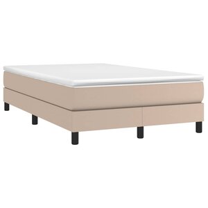 vidaXL Sommier à lattes de lit matelas cappuccino 120x190cm similicuir