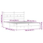 vidaXL Cadre de lit sans matelas chêne marron 150x200 cm