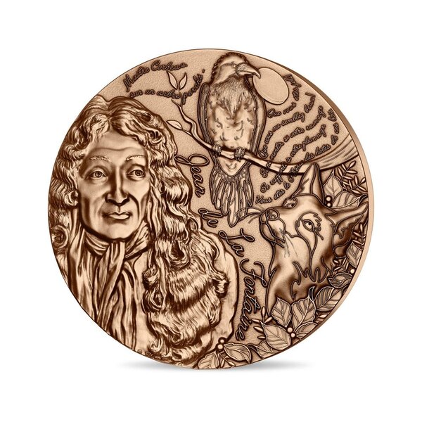 Médaille presse-papier - Jean de La Fontaine
