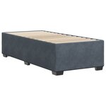 vidaXL Cadre de lit sans matelas gris foncé 90x190 cm velours