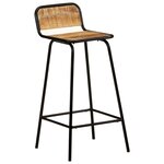 vidaXL Chaises de bar lot de 2 bois de manguier solide