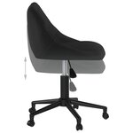 vidaXL Chaise pivotante de bureau Noir Velours
