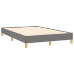 vidaXL Sommier à lattes de lit matelas LED gris foncé 120x190 cm tissu