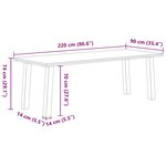 vidaXL Table à manger marron clair bois de chêne massif rectangulaire