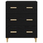 vidaXL Buffet Chêne noir 69 5 x 34 x 90 cm Bois d'ingénierie