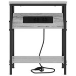 vidaXL Cabinet de chevet Gris Sonoma 38 x 30 x 48 cm Bois d'ingénierie