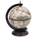 vidaXL Support de vin globe de dessus de table Bois d'eucalyptus Blanc
