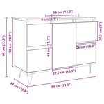 vidaXL Armoire salle de bain chêne sonoma 80x33x60cm bois d'ingénierie