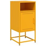 vidaXL Tables de chevet 2 Pièces jaune moutarde 36x39x78 cm acier