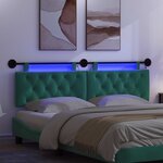 vidaXL Tête de lit suspendue Turquoise Velours