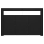 vidaXL Buffet avec lumières LED noir 115 5x30x75 cm