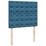 vidaXL Sommier à lattes de lit et matelas bleu 120x190 cm velours