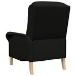 vidaXL Fauteuil Moderne Noir Polyester et Bois Taille Standard Durable