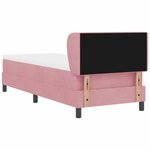 Lit boxspring vidaXL avec matelas rose 80x200 cm en velours