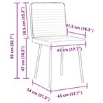 vidaXL Chaises à manger lot de 2 Bleu Velours