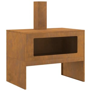 vidaXL Braise Marron 80 x 50 x 96 cm Acier résistant aux intempéries