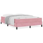 vidaXL Lit boxspring avec matelas Rose 160 x 210 cm Velours