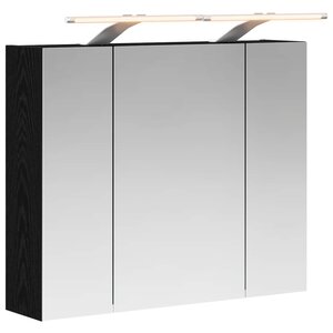 vidaXL Armoire Miroir de Salle de Bain Chêne noir 60 x 14 5 x 50 cm
