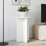 vidaXL Support de Plante 2 pièces Blanc Ø40 x 60 cm Bois d'ingénierie
