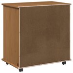 vidaXL Cabinet roulant 63 5 x 39 x 65 5 cm Bois de Pin Massif