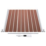 vidaXL Ensemble de clôture WPC 2 Carré + 1 Incliné 446 x 186 cm Marron