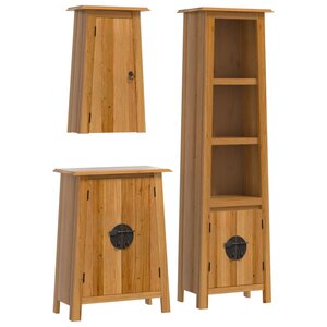 vidaXL Ensemble de meubles de salle de bain 3 Pièces bois de pin massif