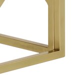 vidaXL Table basse doré acier inoxydable et bois de mélèze massif