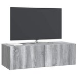 vidaXL Meuble TV mural 98 x 41 x 30 cm Sonoma gris Bois d'ingénierie