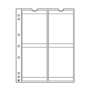 Feuilles Numis 66 pour ranger 4 monnaies  médailles de collection.