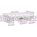vidaXL Ensemble de canapés d'extérieur 11 pc Blanc et Beige