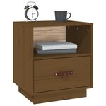 vidaXL Table de chevet Marron miel 40x34x45 cm Bois de pin massif