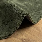 vidaXL Tapis HUARTE à poils courts doux et lavable vert forêt Ø 200 cm