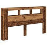 vidaXL Tête de lit à LED vieux bois 180x18 5x103 5cm bois d'ingénierie