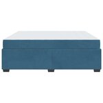 vidaXL Cadre de lit avec matelas Bleu foncé 180 x 200 cm Velours
