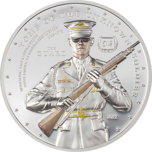 Monnaie UNKNOWN SOLDIER by Miles Standish 2 Oz Argent 10$ Cook Islands 2022