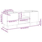 vidaXL Meuble à disques Chêne Sonoma 121x38x48 cm Bois d'ingénierie