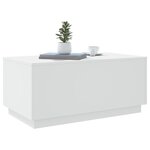 vidaXL Table basse avec lumières LED blanc 90x50x40 cm