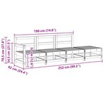 vidaXL Unité de canapé sectionnel Brun Ciré 252 x 62 x 70 5 cm