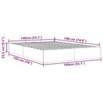 vidaXL Cadre de lit ottoman sans matelas vert foncé 140x190 cm velours