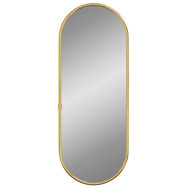 vidaXL Miroir mural Doré 40x15 cm Ovale
