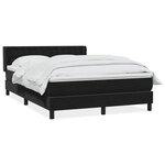 vidaXL Sommier à lattes de lit avec matelas noir 160x210 cm velours