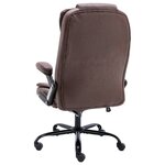 vidaXL Chaise de bureau marron foncé similicuir daim