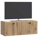 vidaXL Meuble TV mural 78 5 x 31 x 30 cm Chêne artisanal