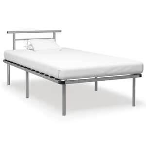 vidaXL Cadre de lit sans matelas gris métal 100x200 cm
