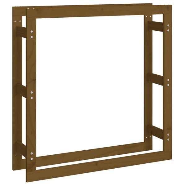vidaXL Support de bois de chauffage Marron miel 100x25x100 cm Bois pin