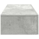 vidaXL Étagère murale avec tiroirs gris béton bois d'ingénierie
