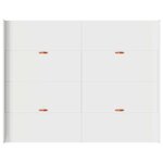 vidaXL Cadre de lit avec rangement avec tête de lit Blanc 135 x 190 cm